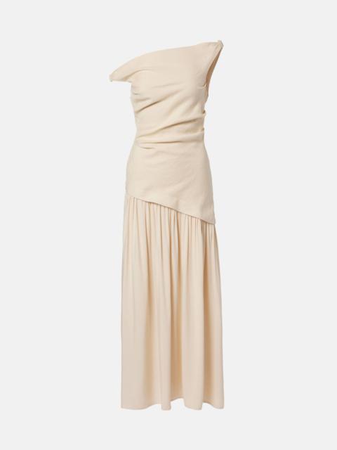 FAITHFULL Roma asymmetric linen maxi dress