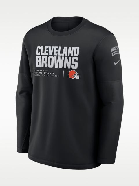 Nike Cleveland Browns Salute to Service Sideline Coaches Men's Nike NFL Pullover Crew