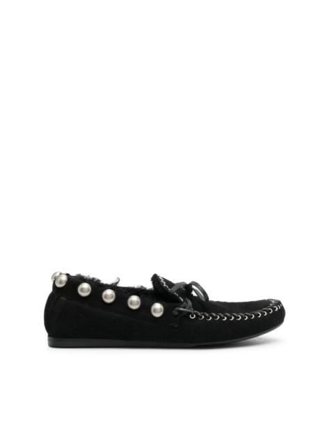 Faomee pearl-embellished loafers