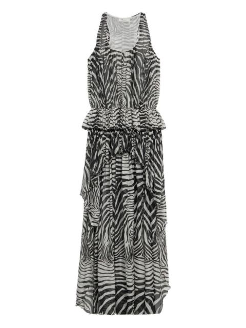 Blumarine zebra-print asymmetric dress