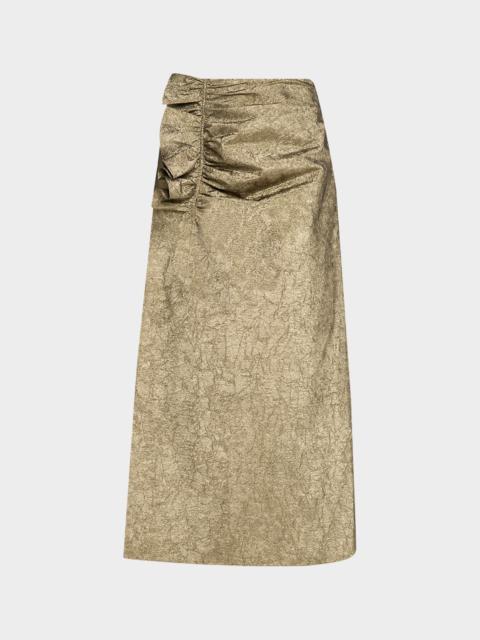ULLA JOHNSON Ellis Taffeta Midi Skirt