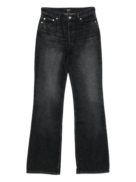 A.P.C. button-fly flared jeans
