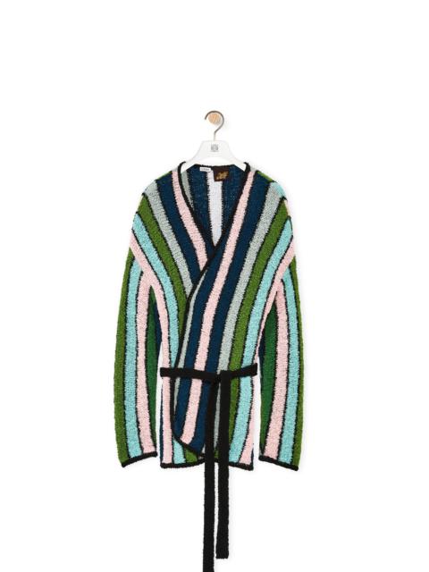 Loewe Stripe belted cardigan in cotton