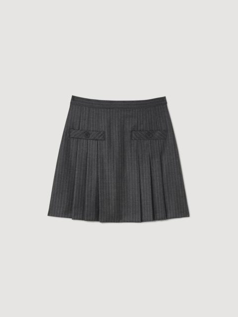 Sandro SHORT STRIPED SKIRT
