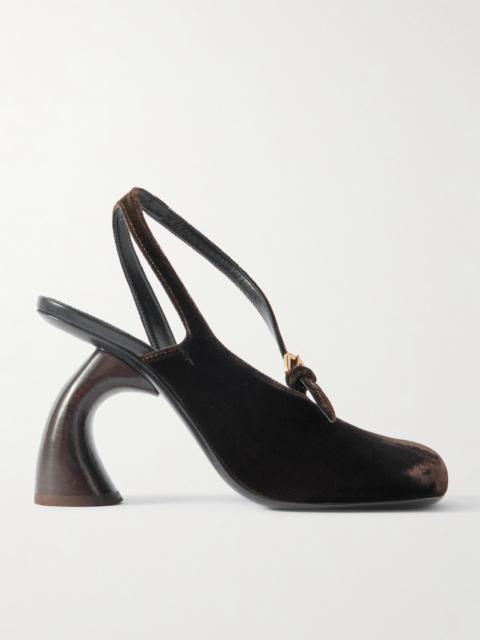 Dries Van Noten Velvet Slingback Pumps