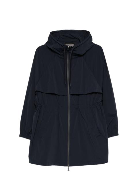 Herno hooded zip-fastening coat