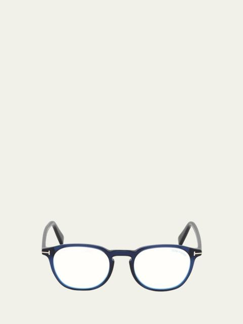 TOM FORD Men's Two-Tone Square Optical Frames