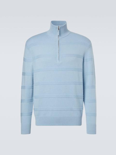 Allude Cotton and cashmere turtleneck sweater