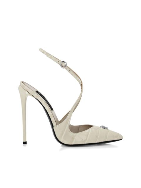 PHILIPP PLEIN Crossing Crocco Print pumps