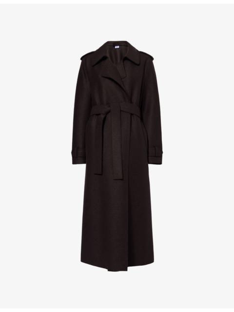 Harris Wharf London Regular-Fit Belted Wool Trench Coat