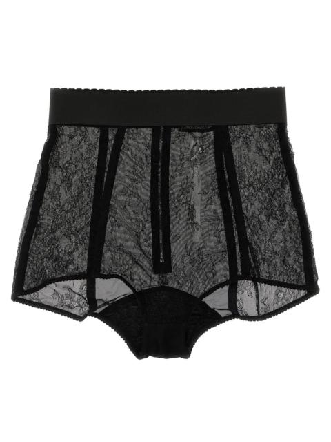 Dolce & Gabbana Lace Culottes Underwear, Body Black