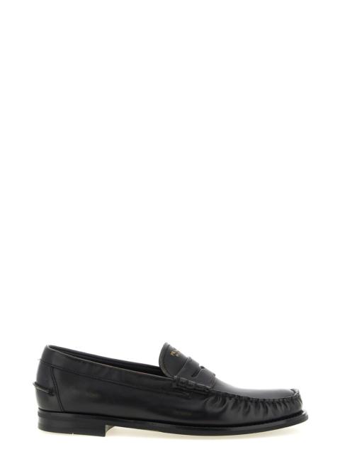 Prada Antiqued Leather Loafers
