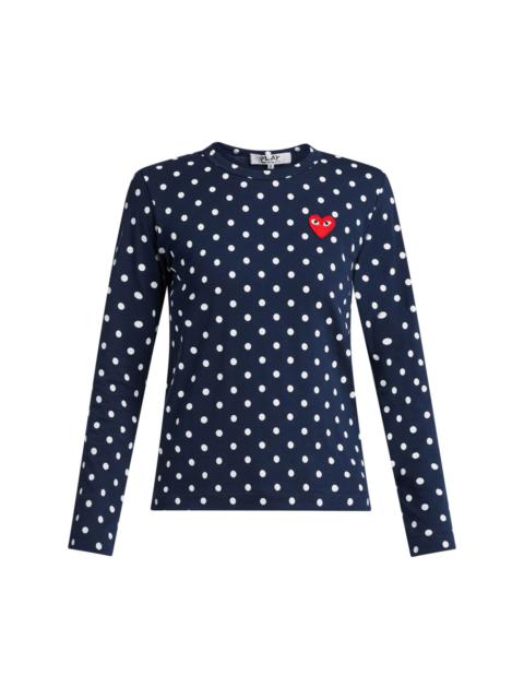 Comme des Garçons PLAY polka dot heart logo T-shirt