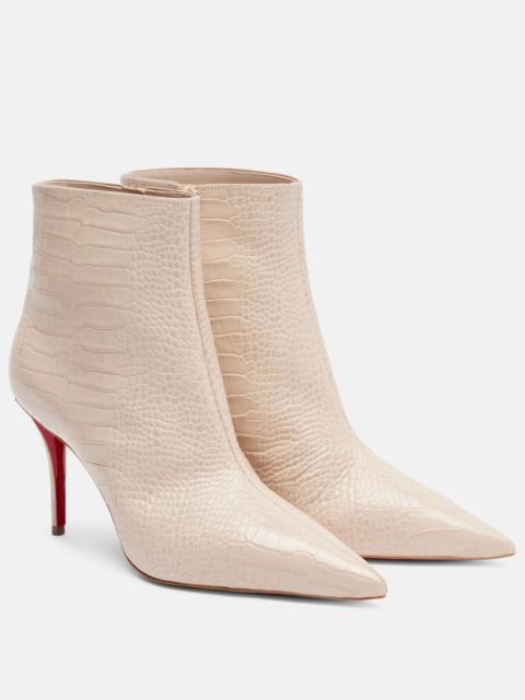 Christian Louboutin Snake-effect leather ankle boots