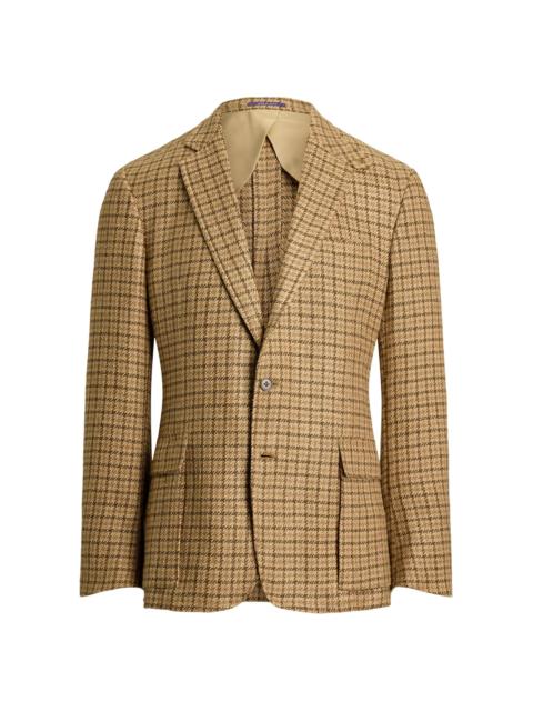 Ralph Lauren Men's Kent Houndstooth Silk-Blend Sport Coat - Camel Brown