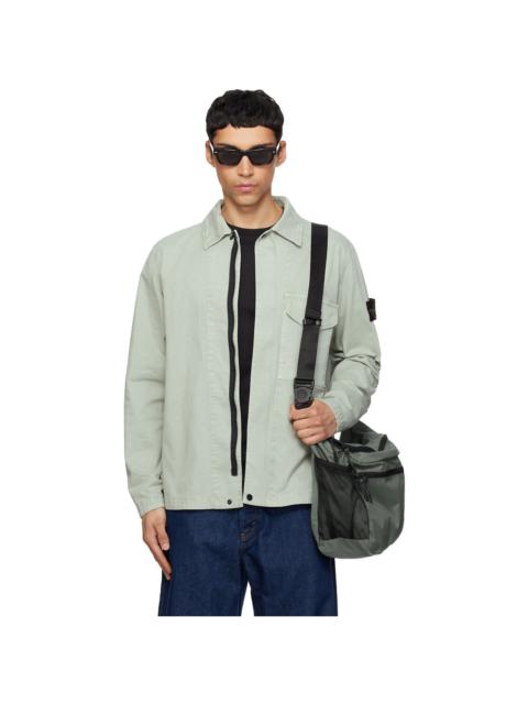 Stone Island Green 1200001 Organic Cotton Stretch 'Old' Effect Jacket