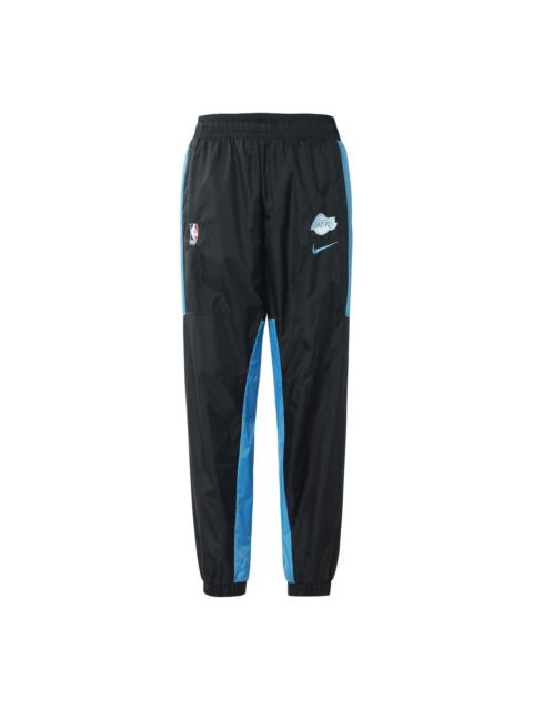 Nike Men's Nike Los Angeles Lakers Colorblock Sports Training Knit Long Pants/Trousers Autumn Black CN176