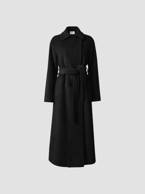 AKRIS Women's Belted Collar Maxi Coat - Black