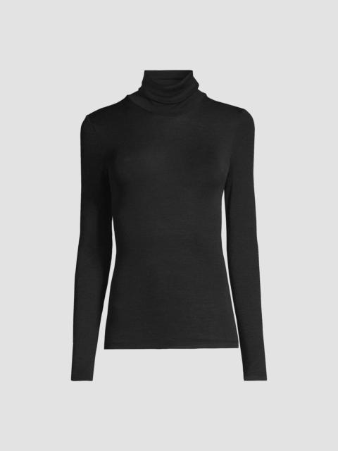 HANRO Women's Wool & Silk Turtleneck Pullover - Black