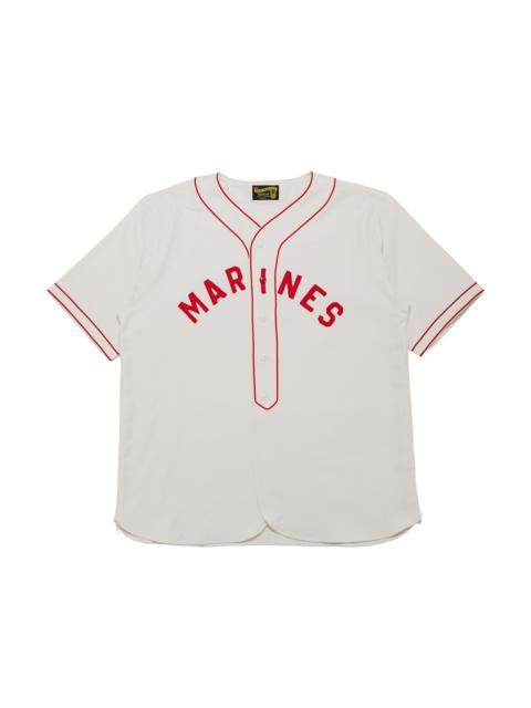 The Real McCoys MS26010 Baseball Uniform Shirt / Marines White