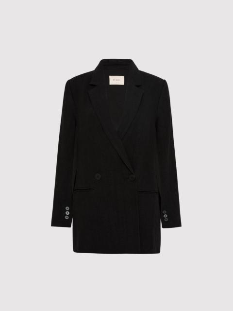 Linen Split Sleeve Blazer - Black