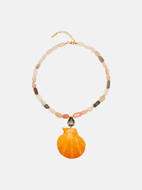 Jennifer Behr Syrena embellished pendant necklace