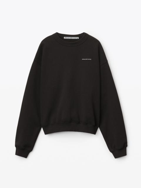 CREWNECK PULLOVER IN DENSE FLEECE