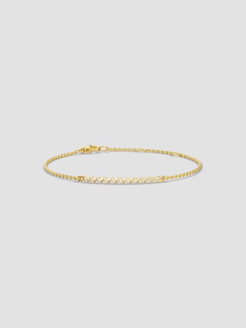 DAVID YURMAN Women's Sculpted Cable Bar Chain Bracelet in 18K Yellow Gold with Diamonds, 2MM - Diamond