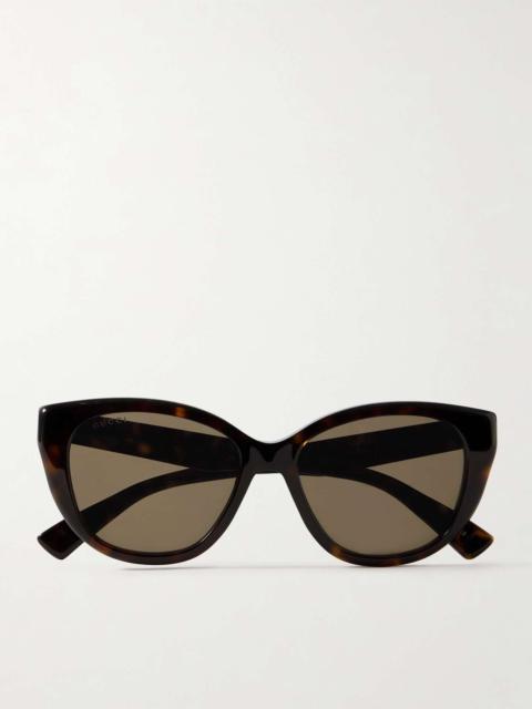 Oversized cat-eye tortoiseshell acetate sunglasses