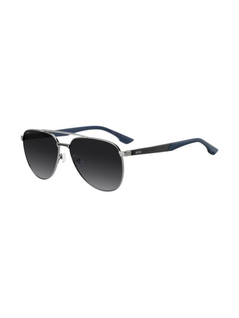BOSS DOUBLE-BRIDGE SUNGLASSES WITH CARBON-FIBER TEMPLES