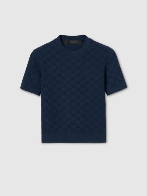 GUCCI GG fine fabric jacquard top