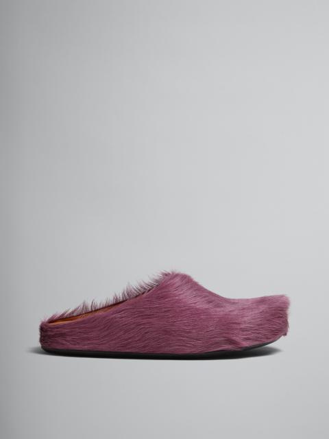 Marni PURPLE LONG HAIR CALFSKIN FUSSBETT SABOT