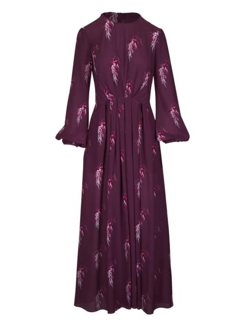 ADAM LIPPES floral-print pleated midi dress