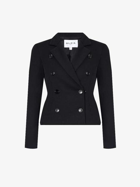 Alaïa Double-breasted slim-fit stretch-twill jacket