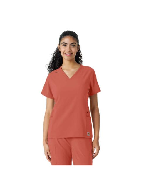 Carhartt Women's Force Cross-Flex Knit Panel Scrub Top