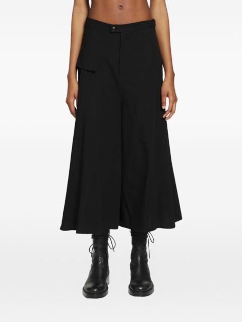 Yohji Yamamoto flap-detail flared trousers
