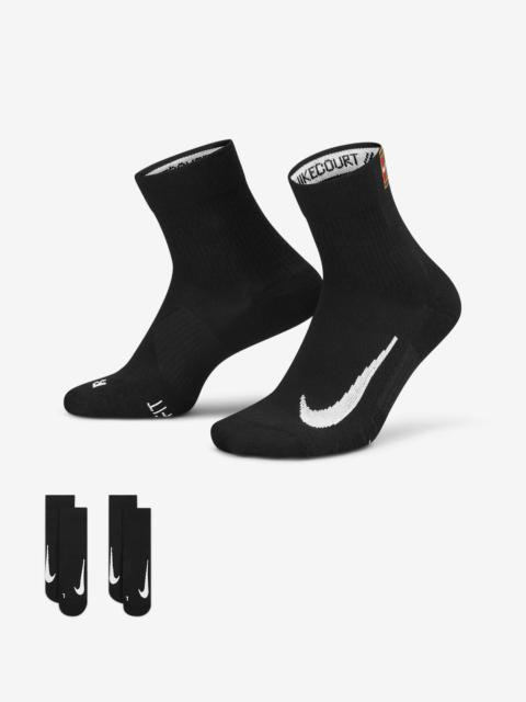 Nike NikeCourt Multiplier Max Tennis Ankle Socks (2 Pairs)