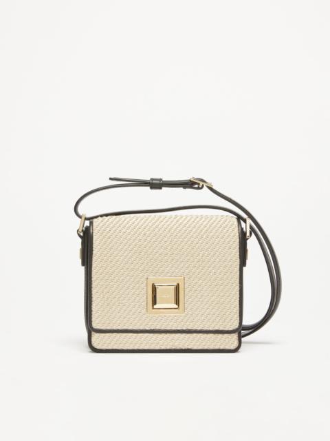 Max Mara MM Bag in leather and woven fabric