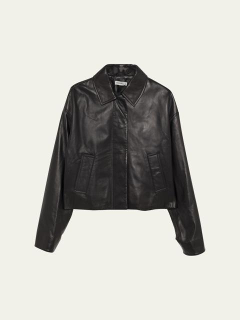 SIMKHAI Everli Leather Jacket