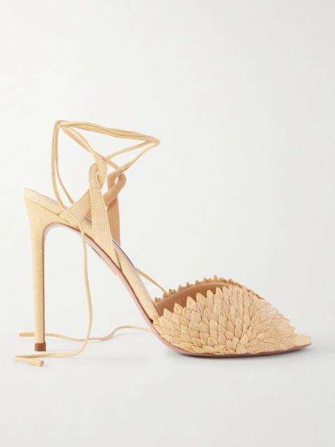 AQUAZZURA Rio Flirt 105 Mm Raffia Sandals