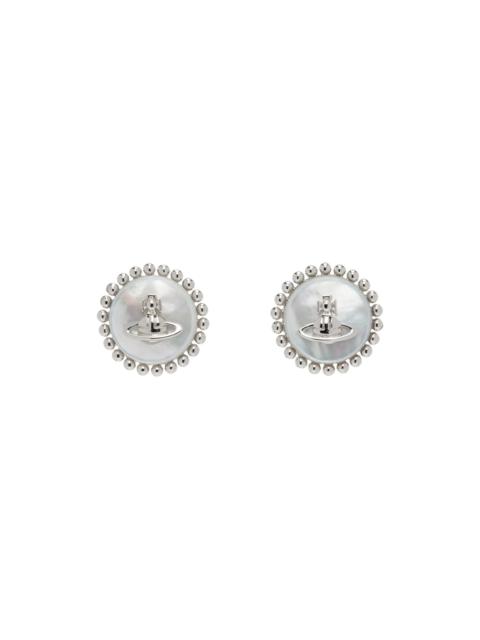 Silver & White Neyla Earrings