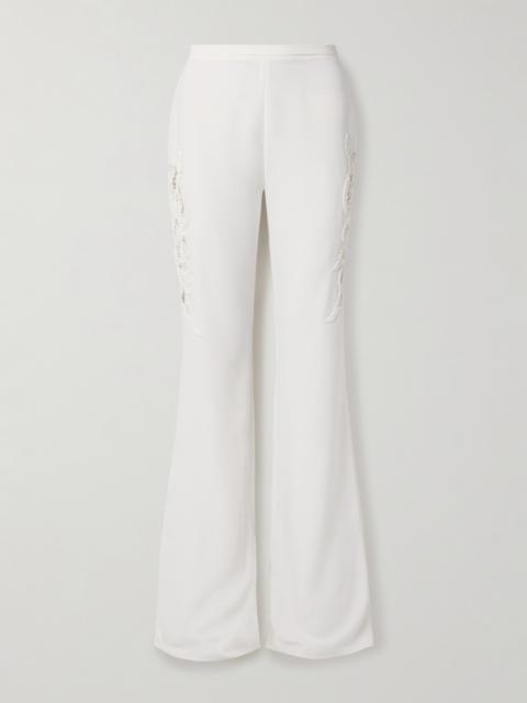 ZUHAIR MURAD Embellished Cady Flared Pants