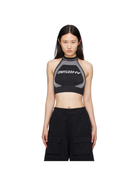 MISBHV Black & White Halter Sport Bra