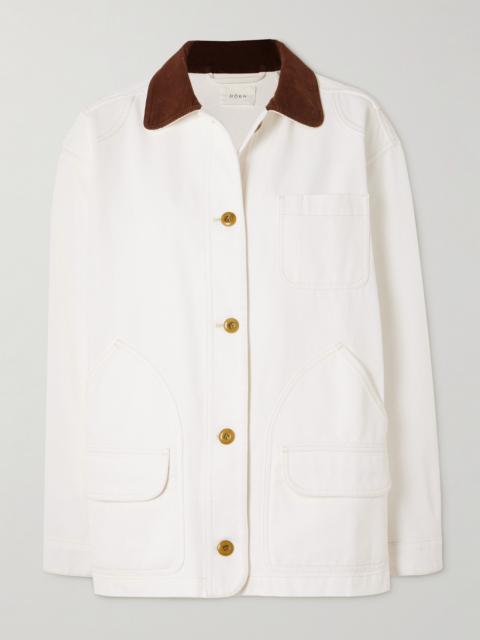 DÔEN Pascual Corduroy-trimmed Cotton Jacket