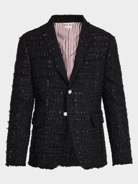 Thom Browne Men's Unconstructed Frayed Tweed Sport Coat