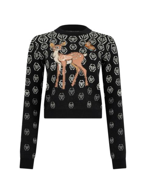 PHILIPP PLEIN logo-embroidered sweater