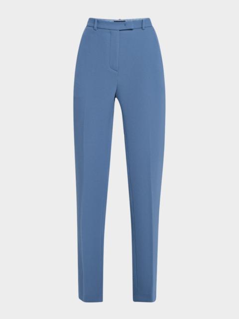 EMPORIO ARMANI Cropped Slim-Fit Pique Trousers