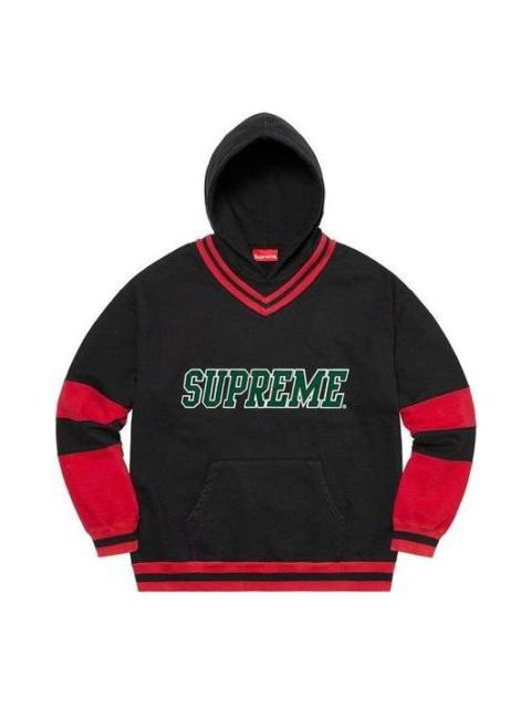 Supreme Hockey Hooded Sweatshirt 'Black Red Green' SUP-FW20-239