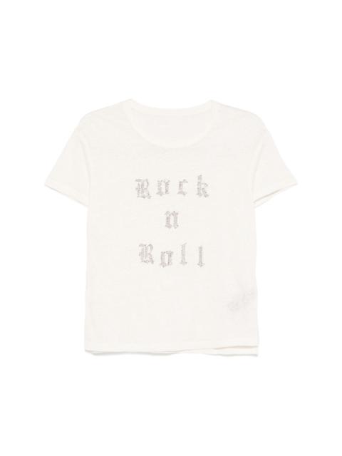 Zadig & Voltaire rhinestone-slogan T-shirt