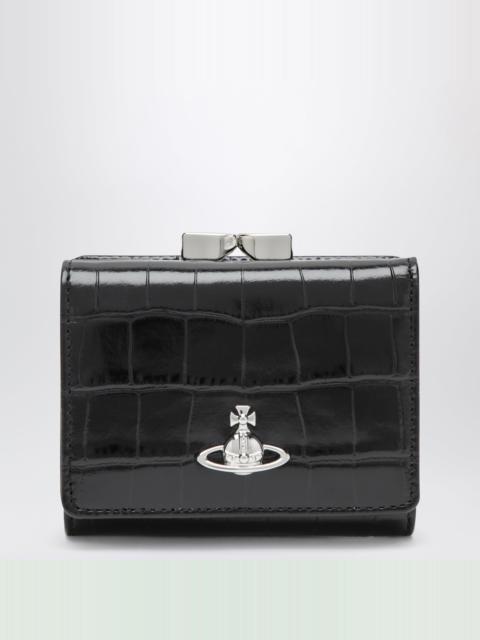 Vivienne Westwood Small Frame Wallet Black in Calf Leather